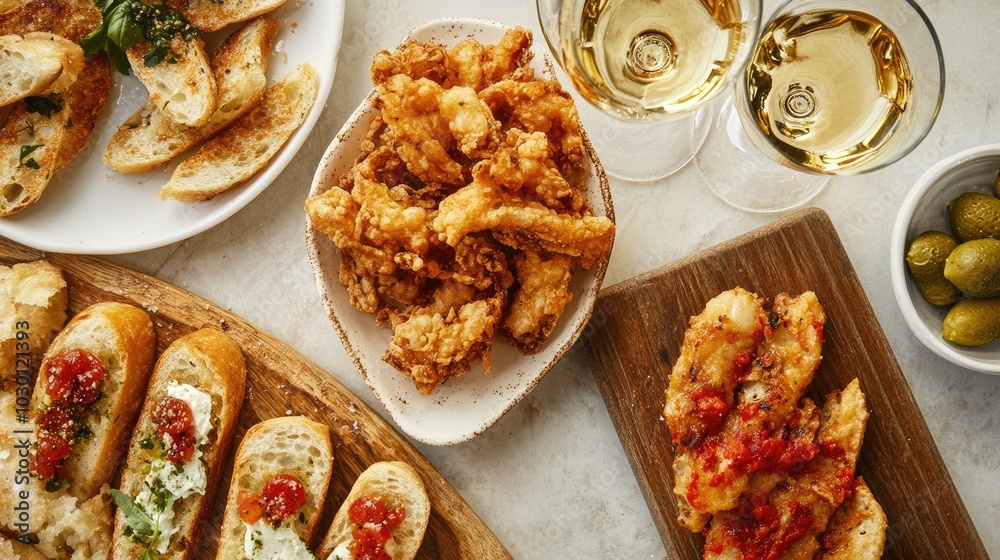 Delicious Venetian Cicchetti Snacks with Wine Delicious Venetian Cicchetti Snacks with Wine