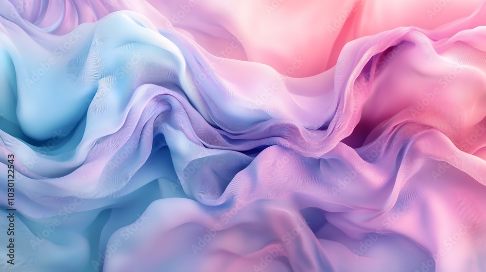 Fototapeta premium 1. **A soft gradient of pastel colors flowing into one another, creating a tranquil space for the product.