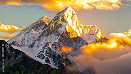 珠穆朗玛峰高峰雪山最高海拔
