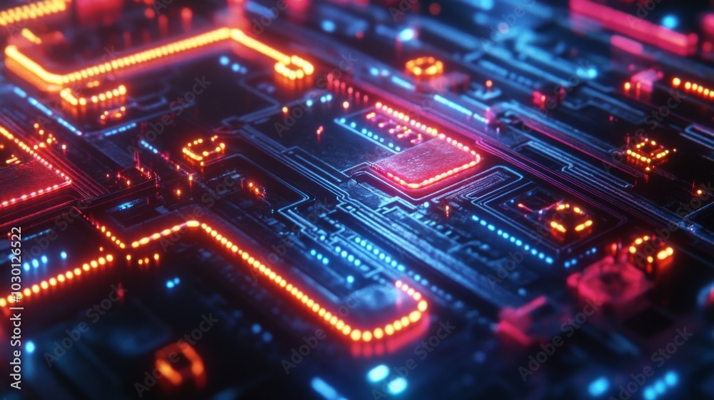 Futuristic Circuit Board Design Futuristic Circuit Board Design