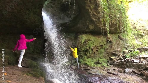 Murgul Delikli rock waterfall is a popular route in the region photo