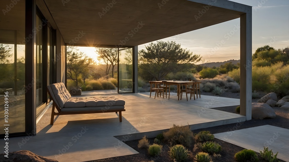 Ai-Generated Image of Modern Clay House in Desert Ai-Generated Image of Modern Clay House in Desert