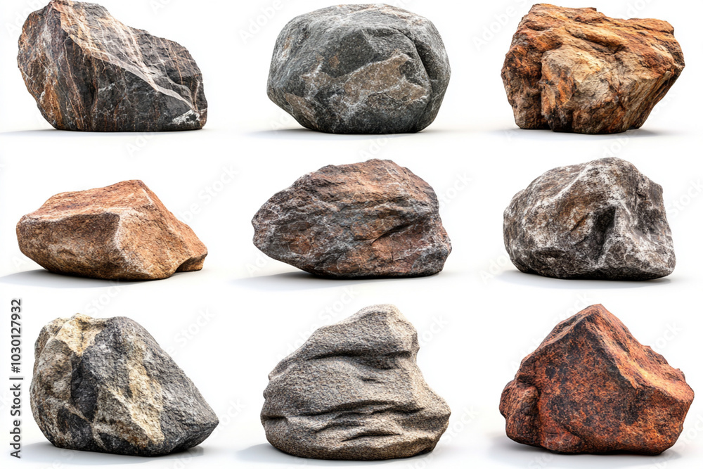 Collection of Various Natural Rocks Collection of Various Natural Rocks