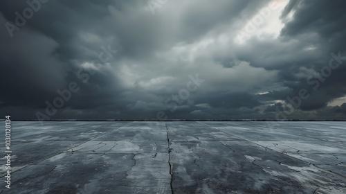 Fototapeta Naklejka Na Ścianę i Meble -  Dark stormy sky over the Baltic sea.