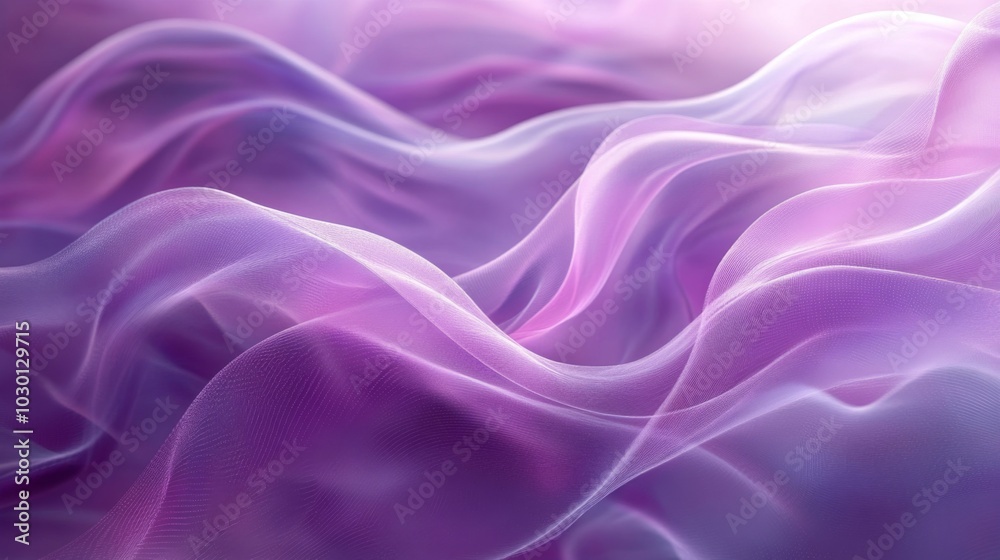 Fototapeta premium Ethereal Flow of Purple Fabric
