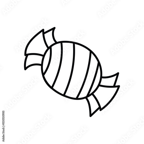 Candy hand draw doodle vector icon