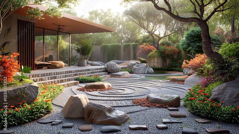 Tranquil Zen Garden Design with Modern Architecture Tranquil Zen Garden Design with Modern Architecture