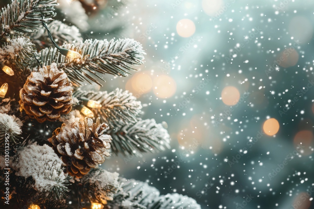 Christmas Season Background created with Generative AI Christmas Season Background created with Generative AI