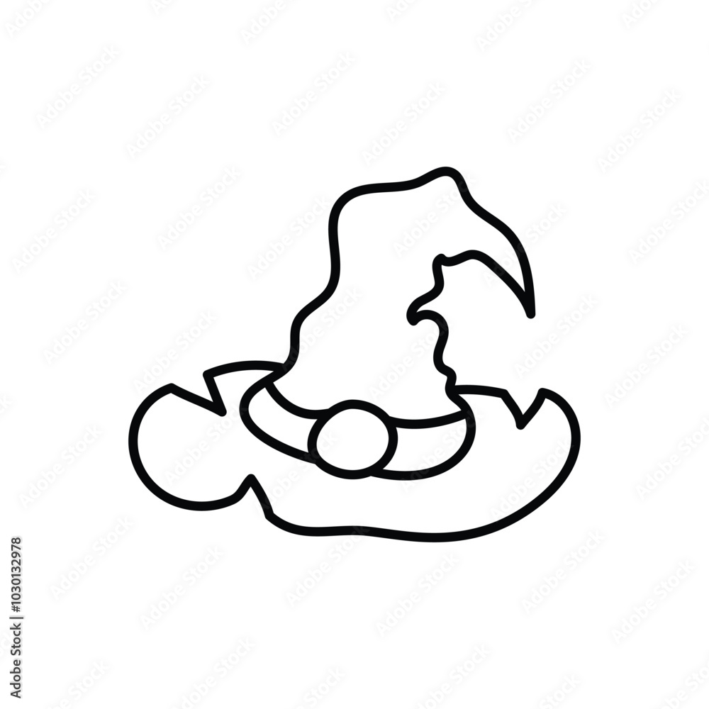 Witch hat hand draw doodle vector icon Witch hat hand draw doodle vector icon