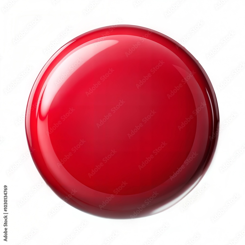 Classic Red Nail Polish Circle with Glossy Finish Classic Red Nail Polish Circle with Glossy Finish