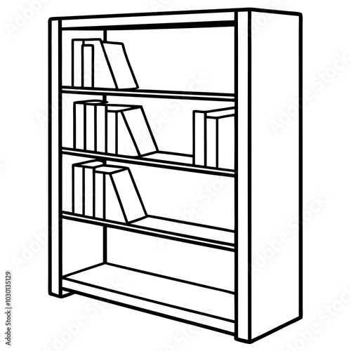 illustration of bookshelf