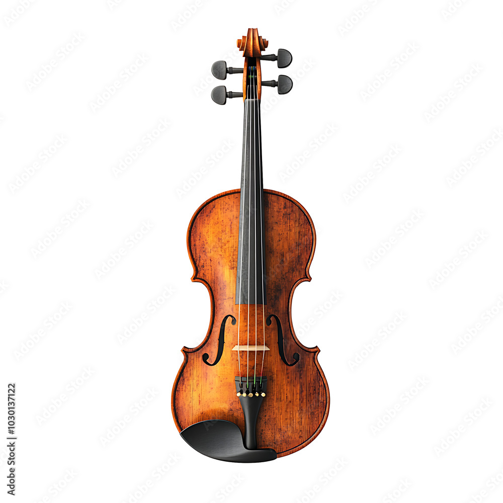 Fototapeta premium Violin, isolated on a transparent background
