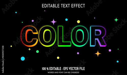 Color Editable Text Effect