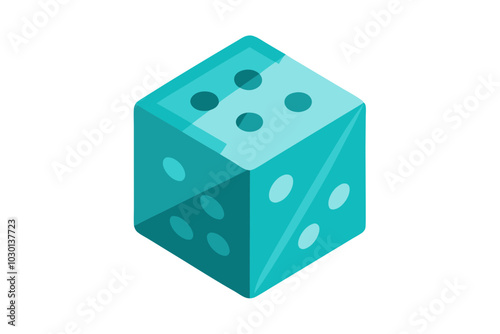 Modern Minimal Dices | isolated vector illustration on white background