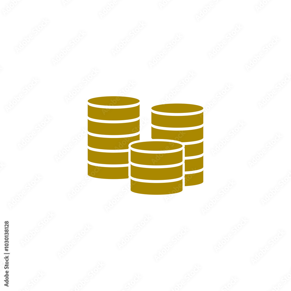 Coins icon isolated on transparent background Coins icon isolated on transparent background