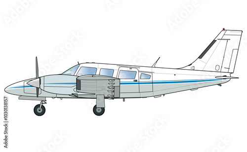 Zweimotoriges Geschäftsreiseflugzeug