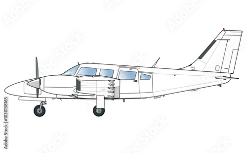 Zweimotoriges Geschäftsreiseflugzeug