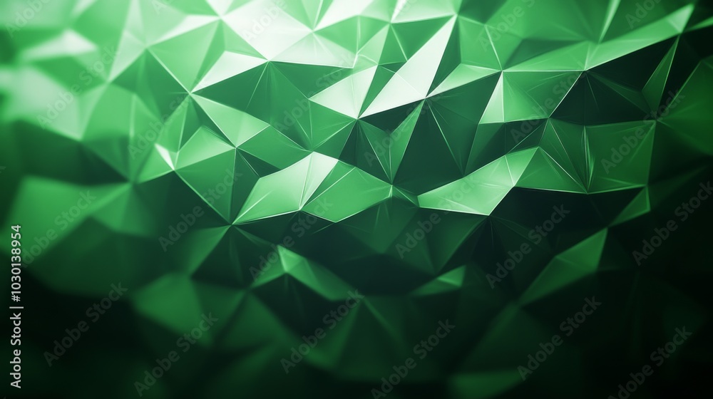 Obraz premium Abstract Geometric Green Pattern