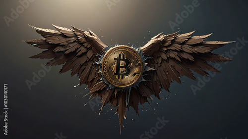 Bitcoin flying with the wings