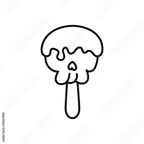 Lollipop hand draw doodle vector icon