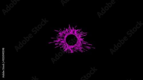 Pink Flowing Particle Tunnel