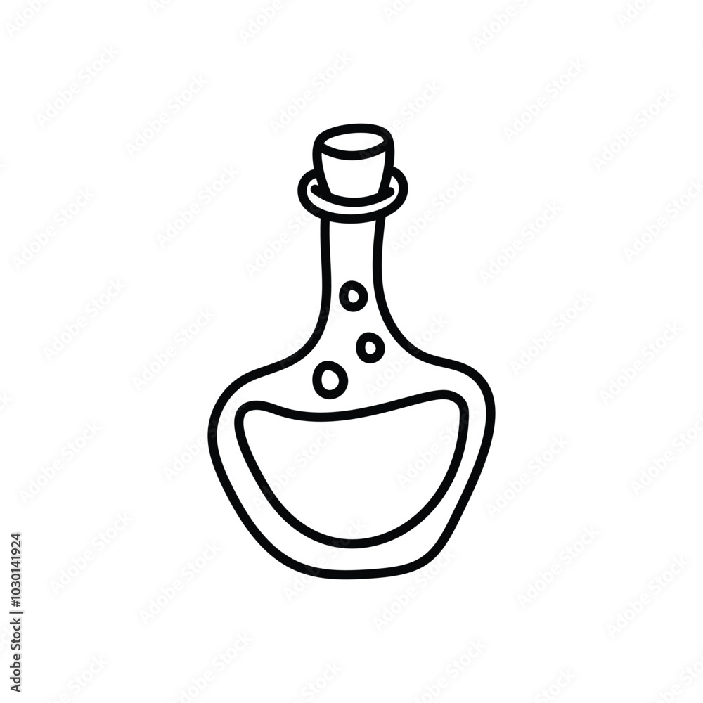 Magical poison hand draw doodle vector icon Magical poison hand draw doodle vector icon
