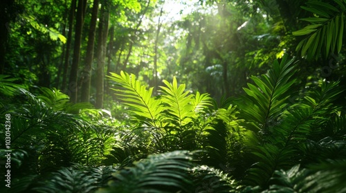 Lush Tropical Jungle Foliage