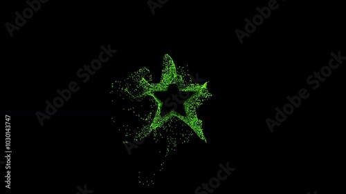 Green Starfield Particle Animation