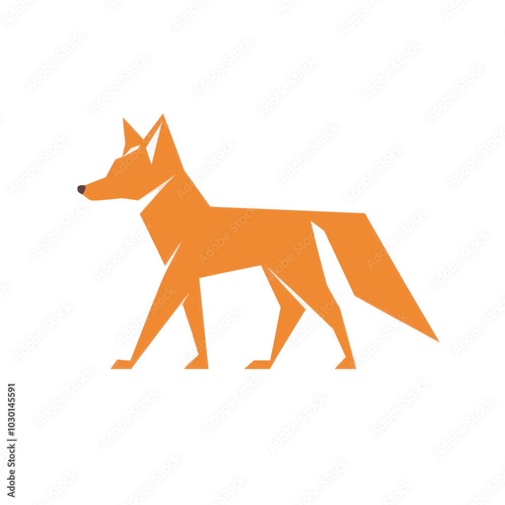 Obraz premium Wolf, Fox simple esport logo