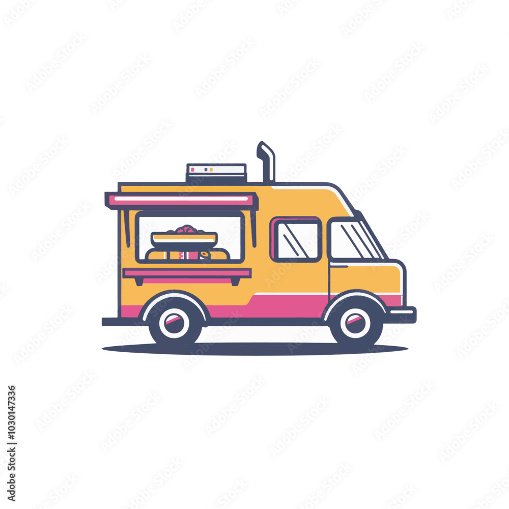 food truck logo template. selling fast food, suitable for food selling business identity food truck logo template. selling fast food, suitable for food selling business identity