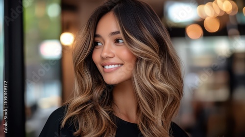 Model Showcasing a Trendy Hairstyle Perfect for Fashion Magazines