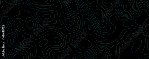 High-Resolution Dark Topographic Contour Line Pattern with Flowing Organic Shapes Perfect for Graphic Design Templates and Modern Backgrounds 