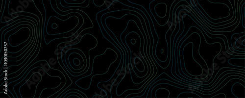 Detailed Dark Topographic Contour Line Pattern with Organic Flowing Shapes Ideal for High-Resolution Vector Designs and Creative Background Projects 