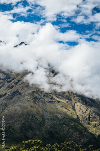 Clouds Colliding with the Majestic Andean Mountains in Peru