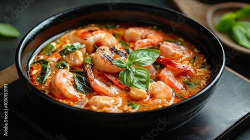 Thai Seafood Soup with Fresh Herbs