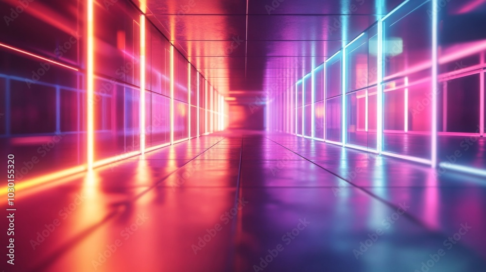 Neon Tunnel Reflections Neon Tunnel Reflections
