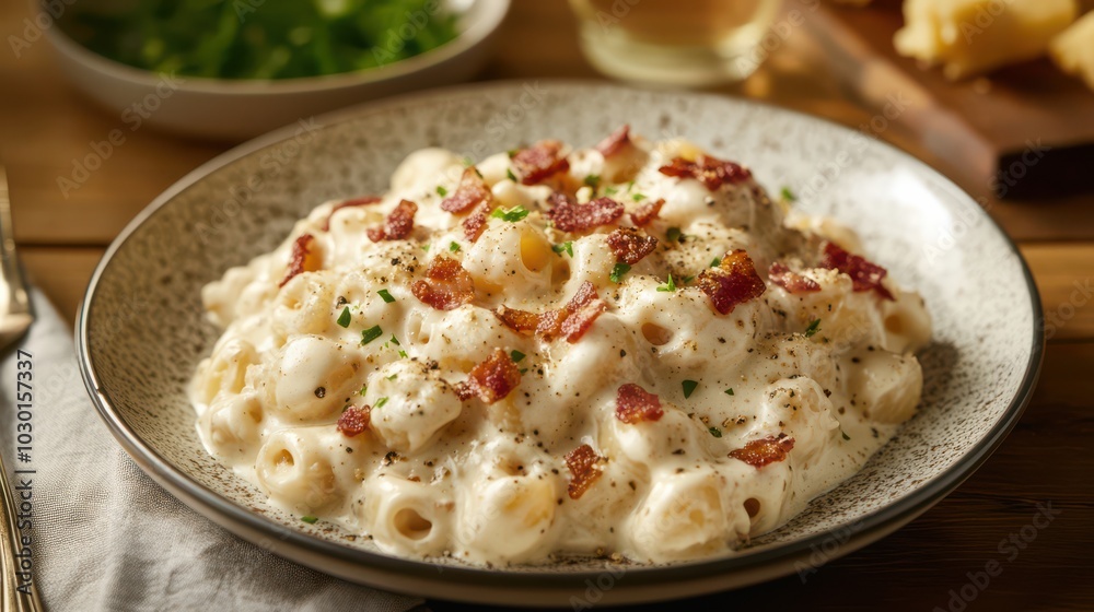 Delicious Creamy Pasta Dish Perfect for Food Blogging and Recipes Delicious Creamy Pasta Dish Perfect for Food Blogging and Recipes