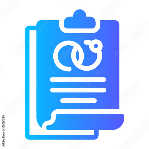 wedding contract Gradient icon