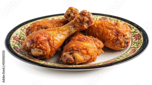 Fried Chicken food photography on a gray and white background