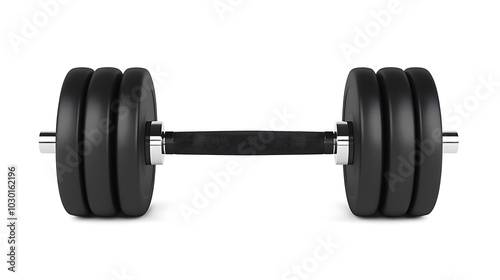 Image of a stylish black dumbbell, designed for intense weightlifting and strength training exercises. This heavy dumbbell is perfect for those looking to build muscle and increase overall strength