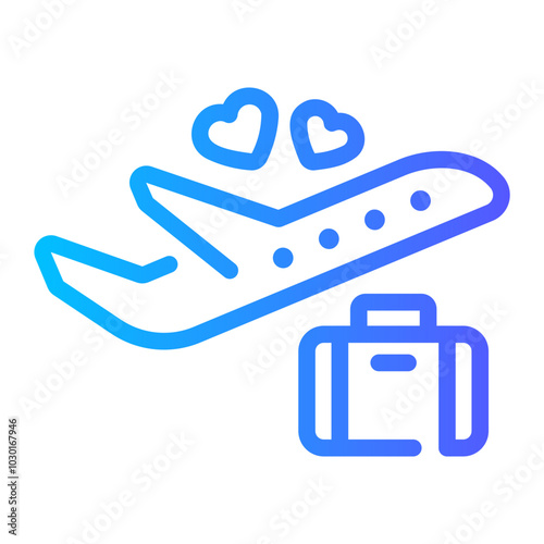 honeymoon Line Gradient Icon