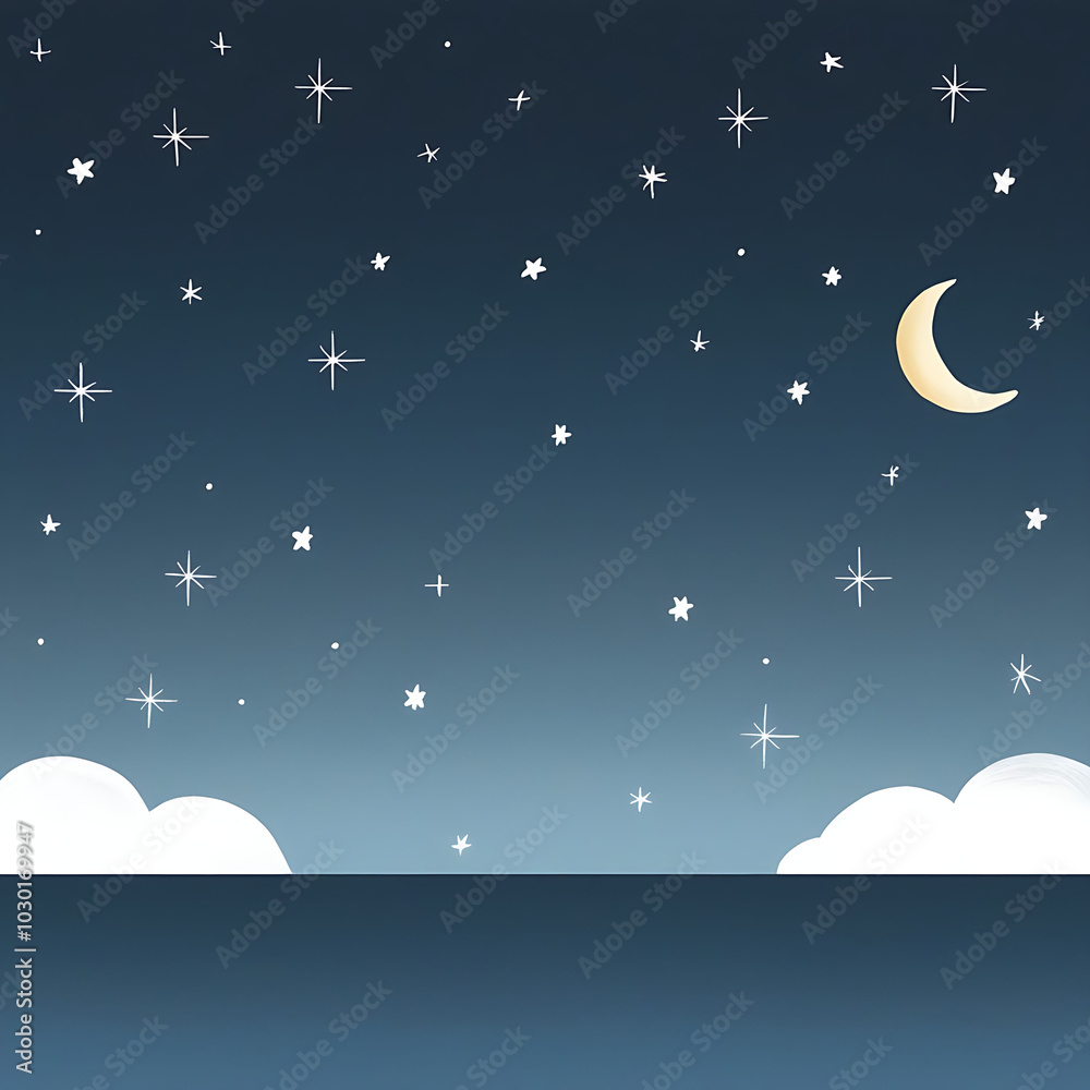 moon and stars