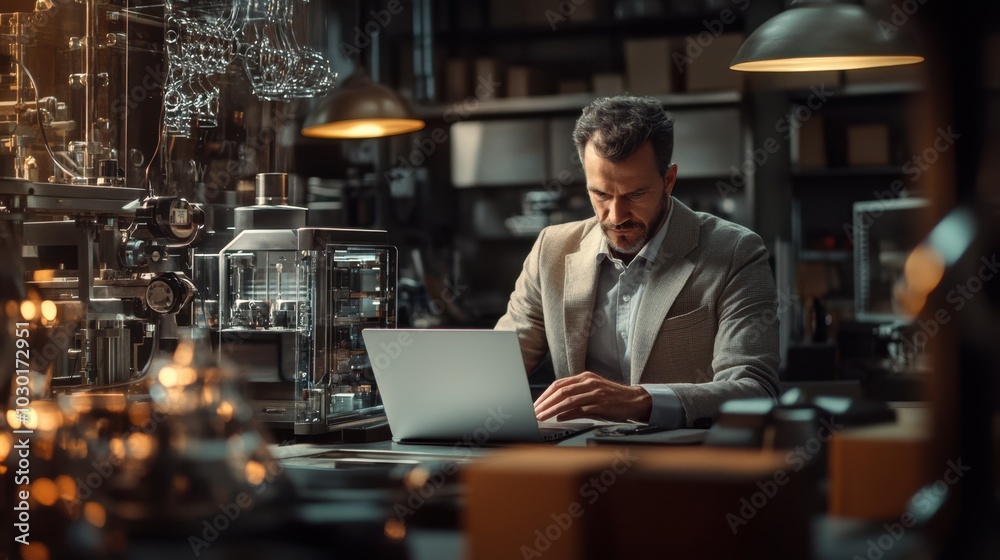 The Businessman with Laptop The Businessman with Laptop