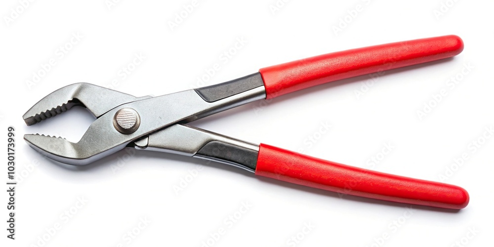 Minimalist tongue and groove pliers isolated on white background Minimalist tongue and groove pliers isolated on white background