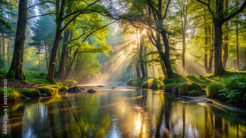 morning in the woods. water, lake, autumn, landscape, river, nature, tree, forest, trees, park, reflection, fall, pond, sky, green, blue, yellow, sun, fog, sunlight, summer, calm, spring, beautiful, l morning in the woods. water, lake, autumn, landscape, river, nature, tree, forest, trees, park, reflection, fall, pond, sky, green, blue, yellow, sun, fog, sunlight, summer, calm, spring, beautiful, l