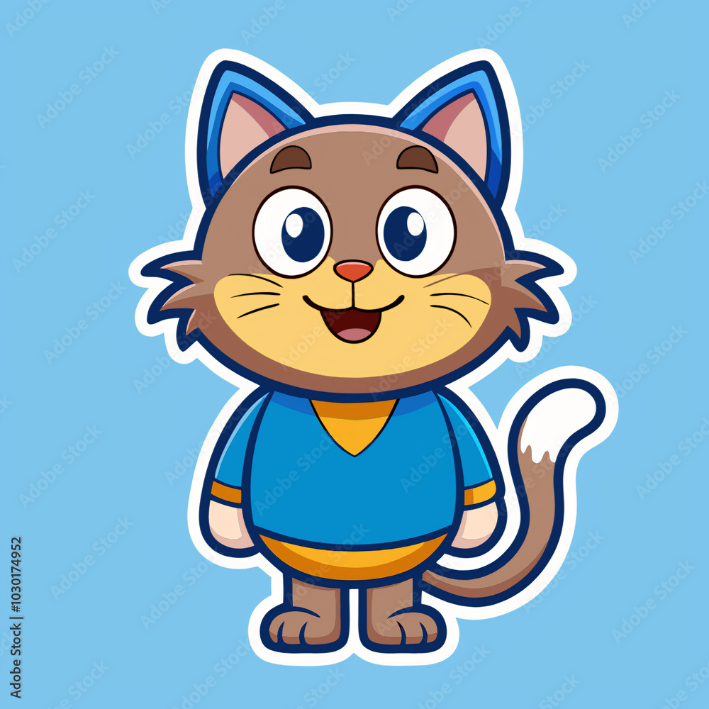 cat, cartoon, animal, kitten, pet, vector, illustration, cute, feline, domestic, kitty, fun, funny, mammal, tail, art, fur, character, drawing, pets, comic, smile, happy, animals, clipart