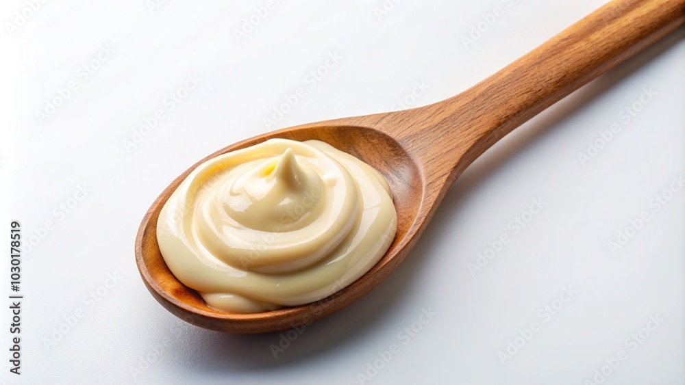 Silhouette of Mayonnaise in Wooden Spoon Isolated on White Background - Creamy Condiment, Culinary Art, Kitchen Essentials, Healthy Eating, Food Photography, Gourmet Ingredients Silhouette of Mayonnaise in Wooden Spoon Isolated on White Background - Creamy Condiment, Culinary Art, Kitchen Essentials, Healthy Eating, Food Photography, Gourmet Ingredients