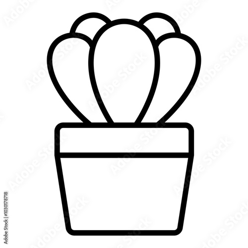 Paddle plant icon. Vector line icon photo