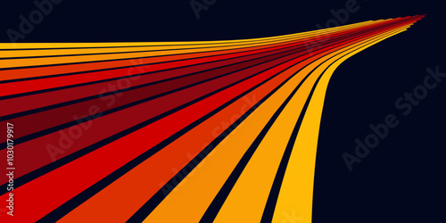Wallpaper Mural Abstract background of rainbow groovy Wavy Line design in 1970s Hippie Retro style. Vector pattern ready to use for cloth, textile, wrap and other. Torontodigital.ca