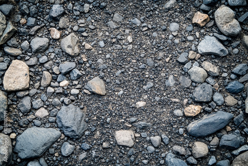 Close-Up of Gravel Road Texture